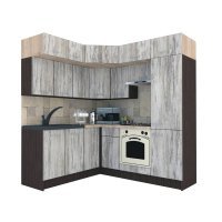 Bucatarie de Colt BIG GENA NEW DR. 180-210, Wenge / Decor K084